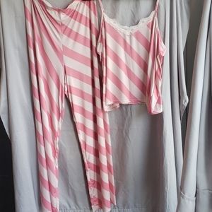 Plus Gemma Collins Lace Trim Cami PJ Set